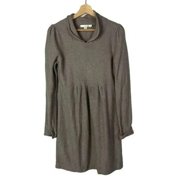 Boden Brown Y2K Long Sleeve Peter Pan Collar Sweater Dress 6 - Picture 1 of 4